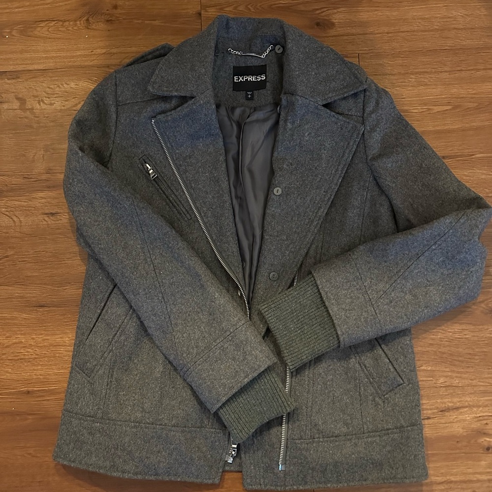 Express Gray Wool Jacket (never worn)